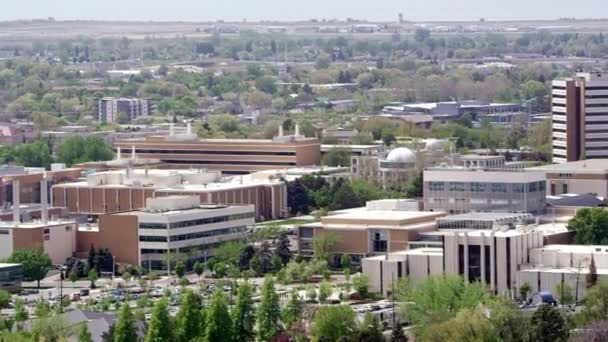 Panning View Provo Utah Viewing Byu Downtown Provo Zoomed View — Stock video