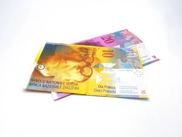 Swiss franc bank notes