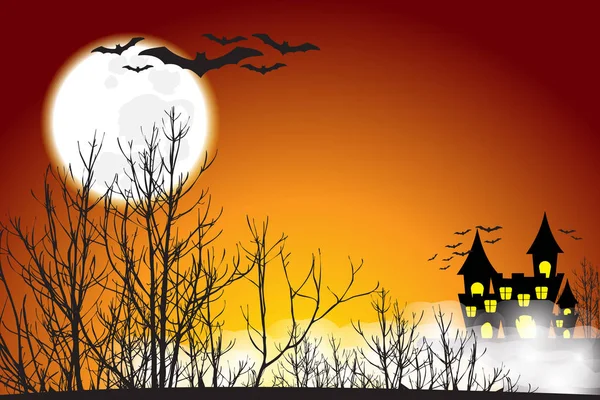 Effrayante nuit d'Halloween — Image vectorielle