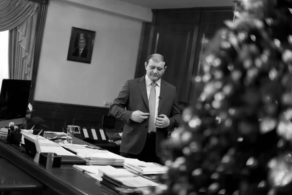 Prefeito de Yerevan Taron Margaryan em seu escritório na véspera de Ano Novo Imagens De Bancos De Imagens