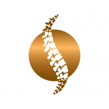 Vektör izole omurga siluet çizimi. 