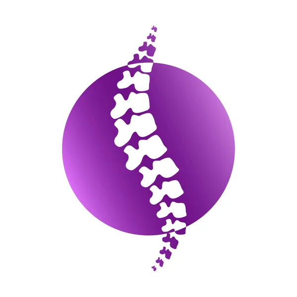 Ilustração da silhueta isolada da coluna vertebral vetorial . —  Vetores de Stock