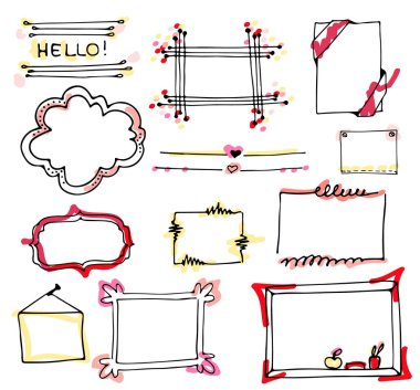 Vektör el çizilmiş kroki ayarlama tebeşir planlama 