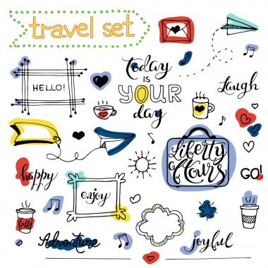 Vektör el çizilmiş kroki ayarlama tebeşir planlama 