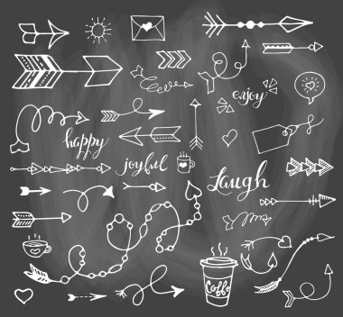 Vektör elle çizilmiş kroki tebeşir arka plan ayarla