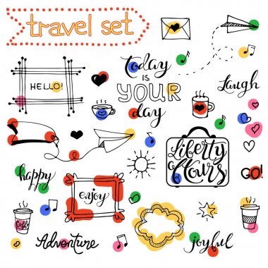 Vektör el çizilmiş kroki ayarlama tebeşir planlama 