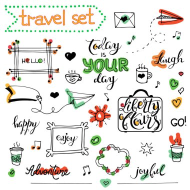 Vektör el çizilmiş kroki ayarlama tebeşir planlama 