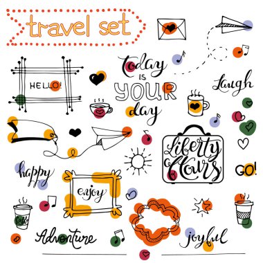 Vektör el çizilmiş kroki ayarlama tebeşir planlama 