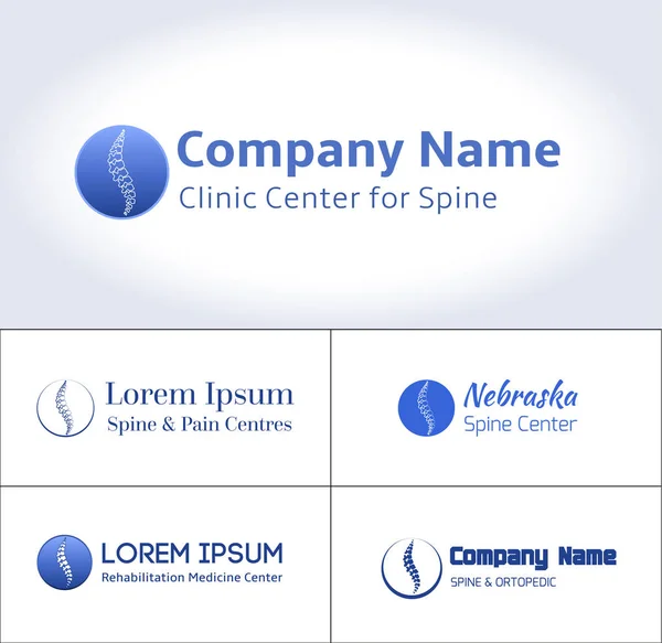 Spine vector logo template. — Stock Vector