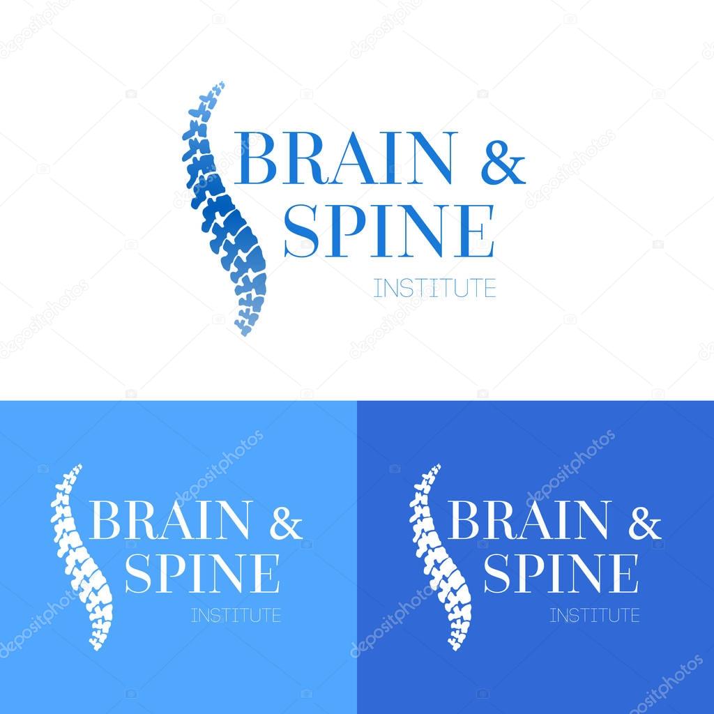 Spine vector logo template. 