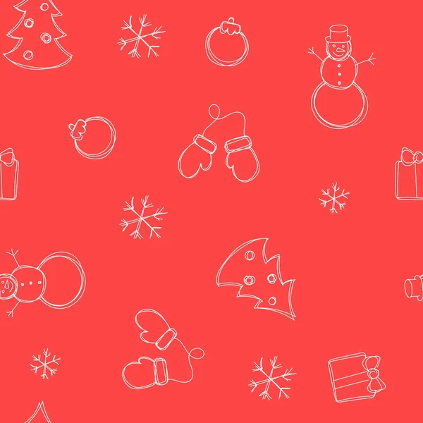 Nouvel An de Noël Modèle sans couture — Image vectorielle