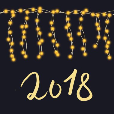 Noel ağacı dize garland lisolated 