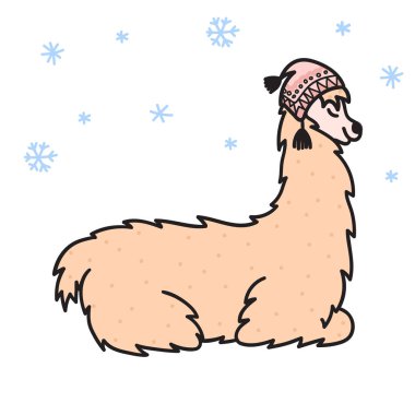 El çekilmiş Peru hayvan, alpaka, vicuna. 