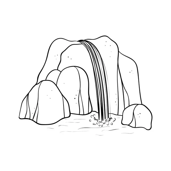Ilustração vetorial da cachoeira . — Vetor de Stock
