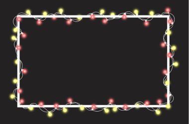 Vektör çizim ışık Garland