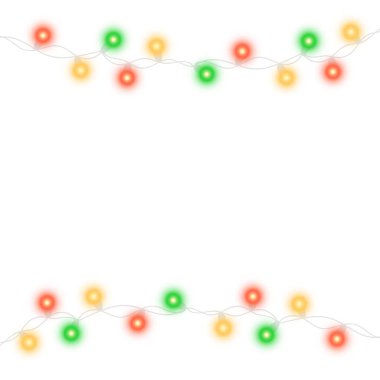 Dize ışık garland ve metin alanı
