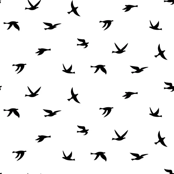 Vector seamless pattern with birds — Stock Vector