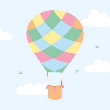 Sıcak hava balonunun vektör çizimi