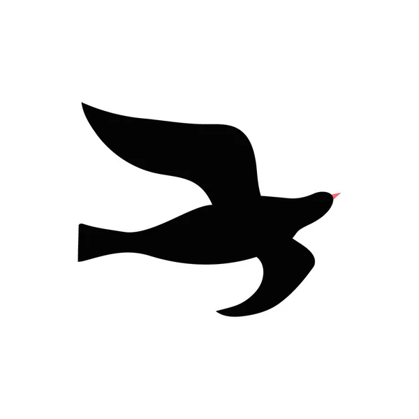 Vector silhouette of bird — Stock Vector