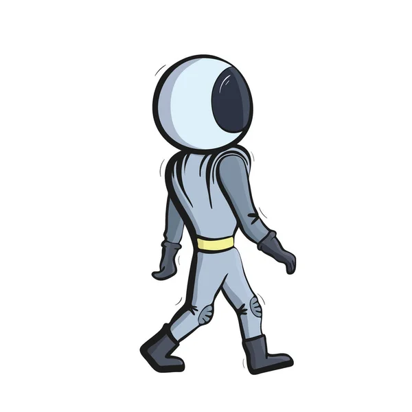 Vektorillustration des wandernden Astronauten — Stockvektor