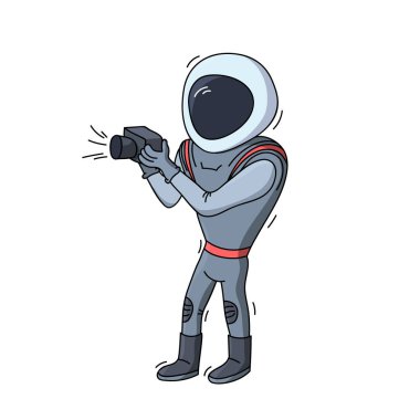 Uzayda astronot vektör çizim