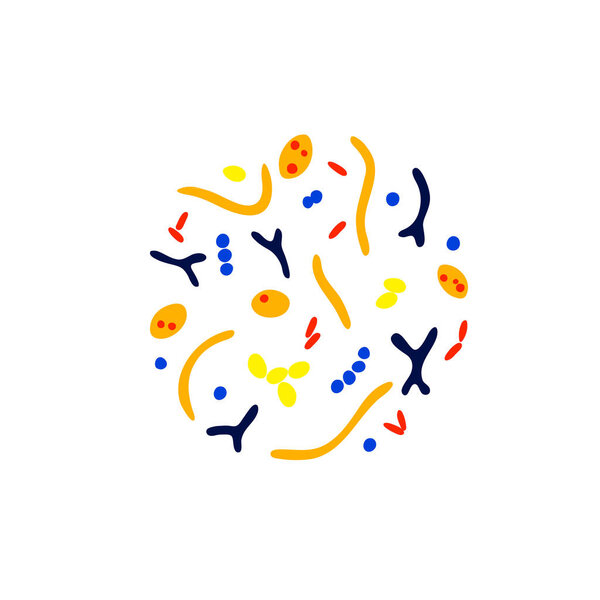 Векторная изолированная иллюстрация пробиотиков
 