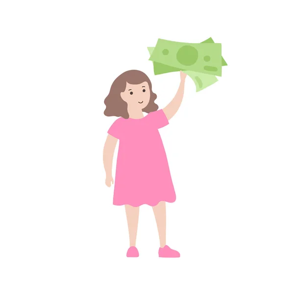 Vector financiación infantil ilustración aislada — Vector de stock