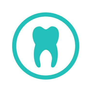 Dişin izole edilmiş vektör çizimi