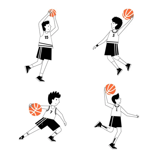 Basketbalová vektorová ilustrace — Stockový vektor