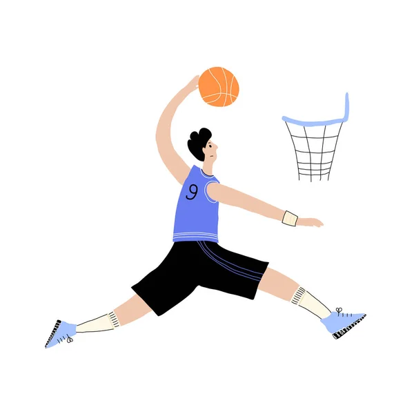 Basketbalová vektorová ilustrace — Stockový vektor