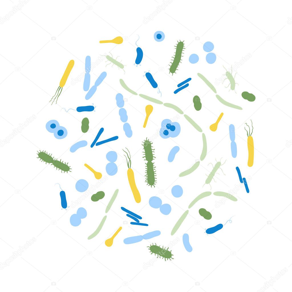 Vector illustration of pathogenic bacteria 