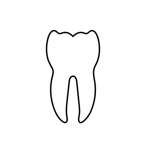 Ilustración aislada vectorial del diente — Vector de stock