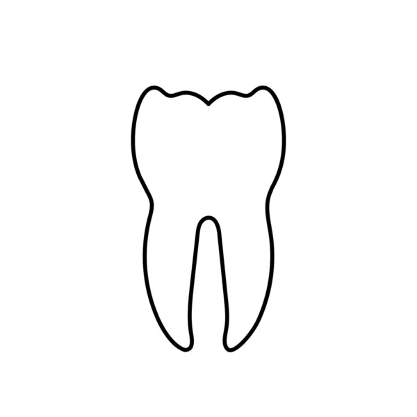 Vektor isolierte Darstellung des Zahnes — Stockvektor