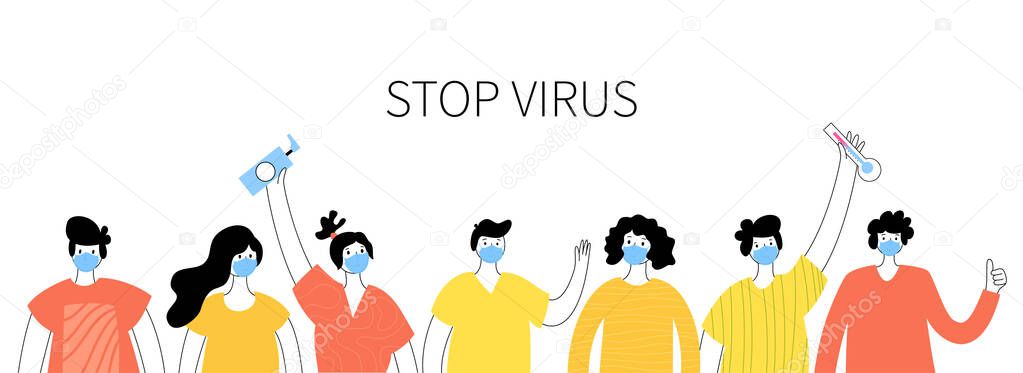 People protecting from Coronavirus
