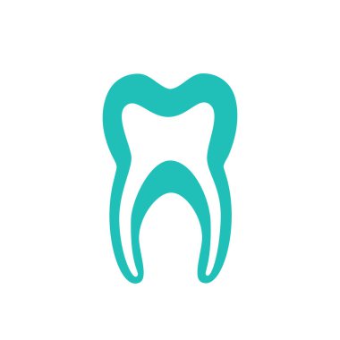 Dişin izole edilmiş vektör çizimi