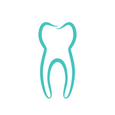 Dişin izole edilmiş vektör çizimi