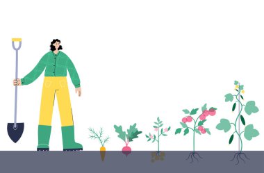 Bahçe işleri konsepti