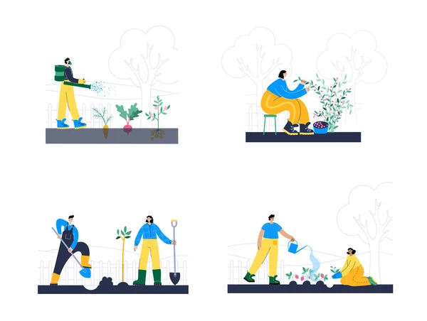 庭の仕事のコンセプト — ストックベクタ