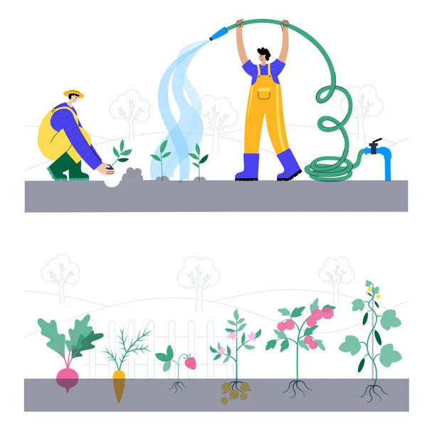 庭の仕事のコンセプト — ストックベクタ