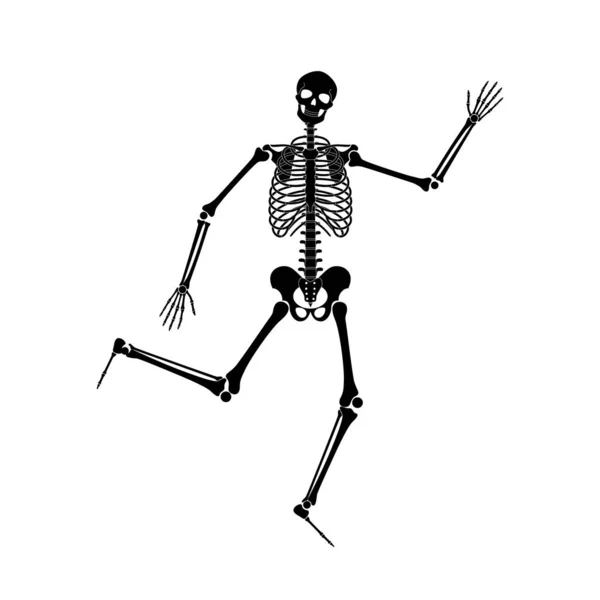 Gelukkig dansende skeletten op Halloween — Stockvector