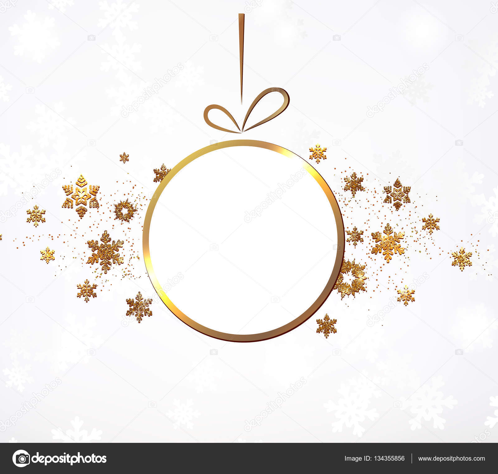 Download The gold glitter winter holiday border. frame in shape of ...