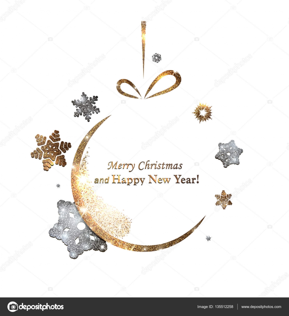 Download The gold glitter winter holiday border. frame in shape of ...