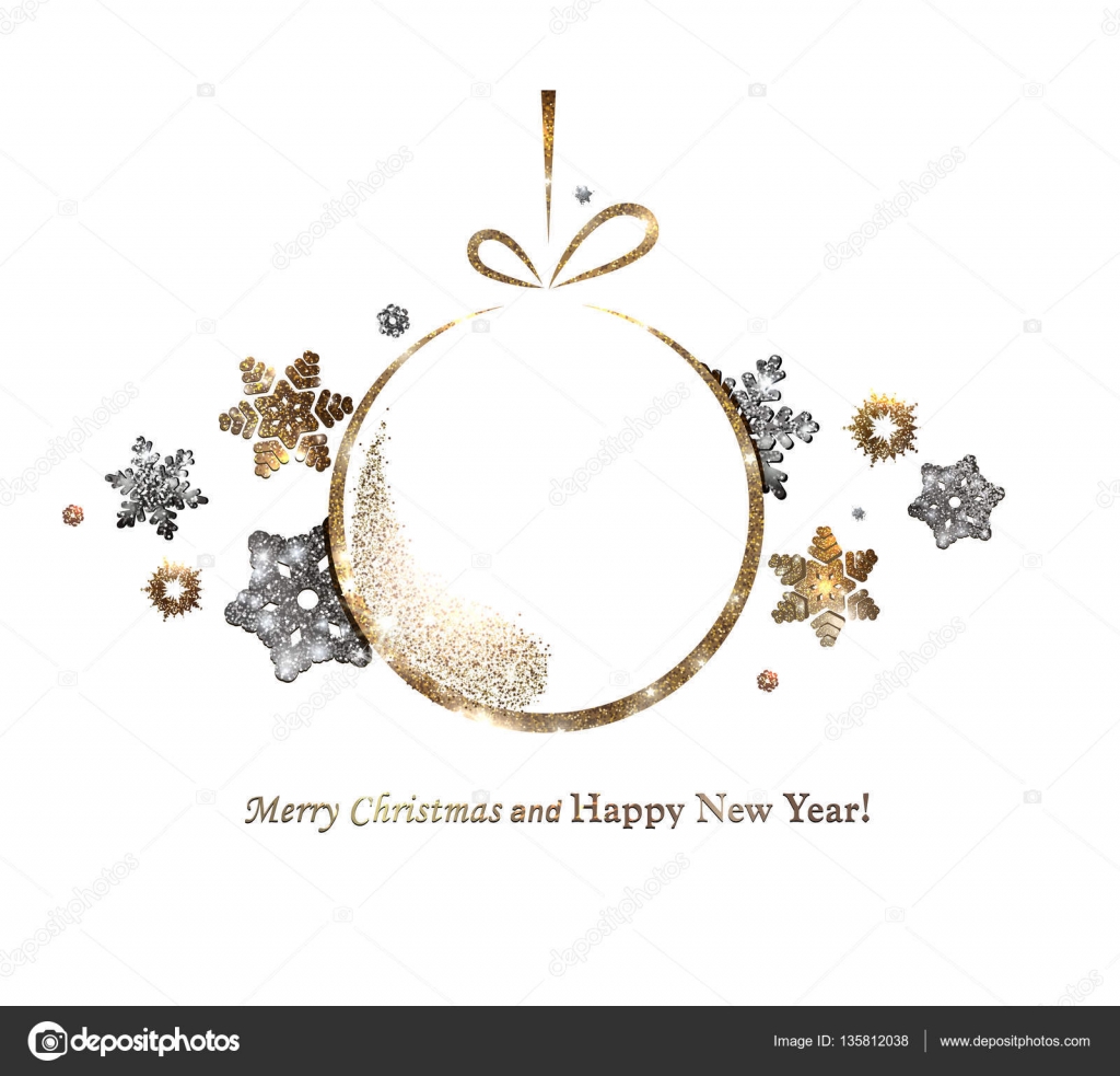 Download The gold glitter winter holiday border. frame in shape of ...