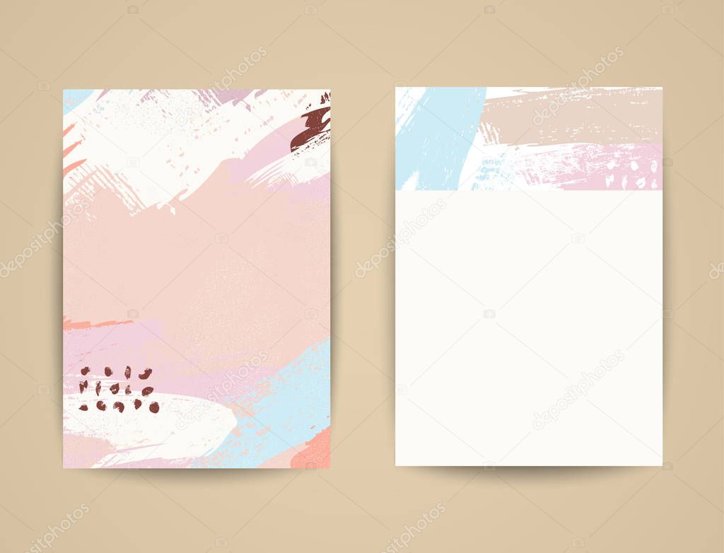 abstract grunge background. random brush stroke. flyer template. a4 poster. light colors. skin tone. odd figure and line. Soft Background for you text. art grunge pattern. cream paint brush