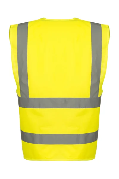 Découpe du gilet de sécurité arrière jaune — Photo