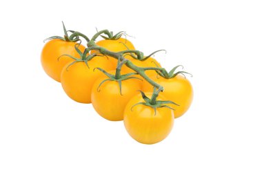 Asma üzerinde sarı domates