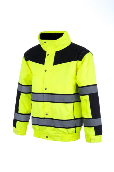 Yüksek görünürlük yağmur ceket açılı görünümü