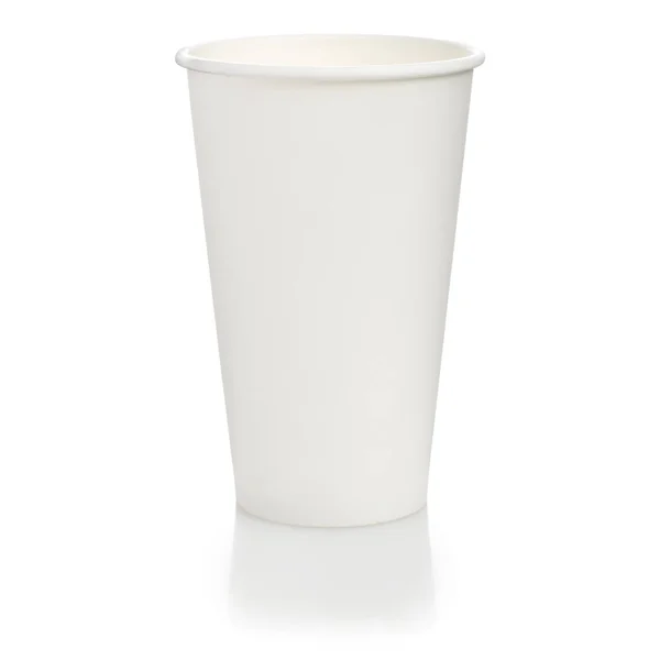 Höga vita papper Cup — Stockfoto