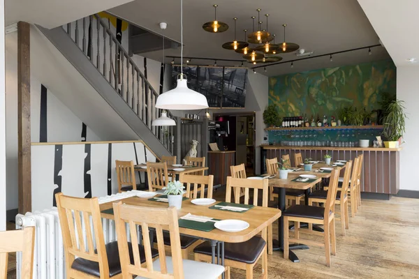 Brightly-Lit Restaurant Interior