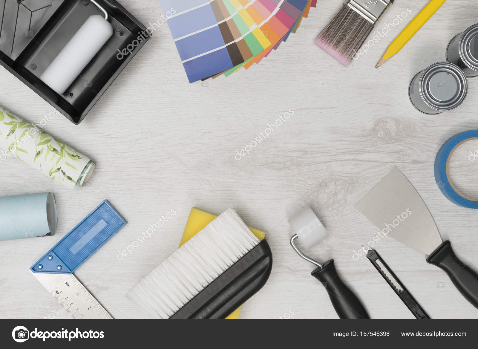 Banner Image of Home Improvement Painting Tools with Copy Space Stock Photo  by ©stock@photographyfirm.co.uk 157546398